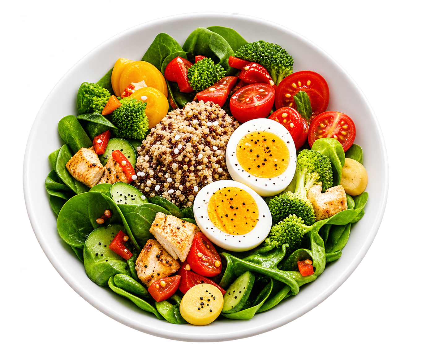 Nutritious colourful salad bowl